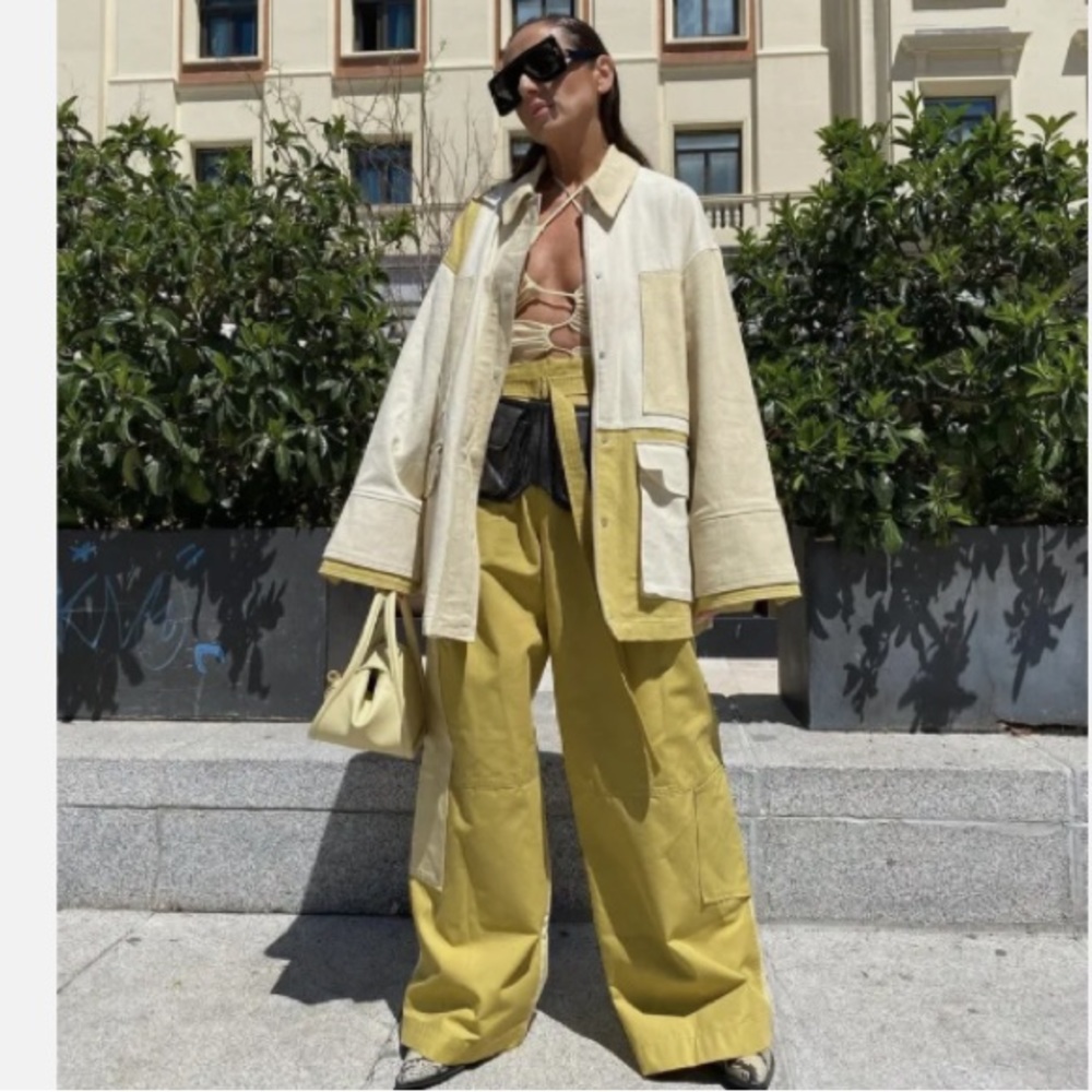 Zara garbadine patchwork jacket - Picture 2 of 7